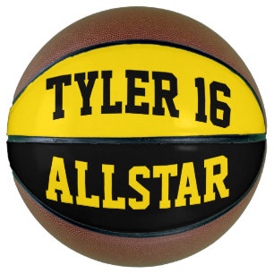 Ballon De Basket Allstar Black et Daylow Yellow