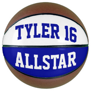 Ballon De Basket Allstar Bleu foncé et Blanc