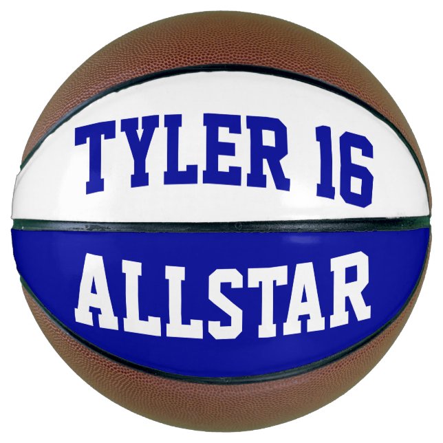 Ballon De Basket Allstar Bleu foncé et Blanc (Devant)