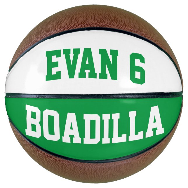 Ballon De Basket Allstar Green White (Devant)