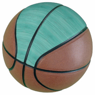 Ballon De Basket Aquamarine Bamboo apparence de grain de bois