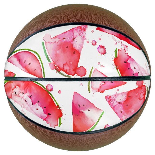 Ballon De Basket Aquarelle Pastèque 1 (Devant)