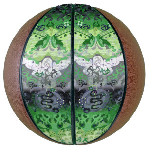 Ballon De Basket Aromantic Dragon Damask - Aro Pride Drapeau Couleu