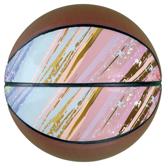 Ballon De Basket Arrière - plan rose texturé (Devant)