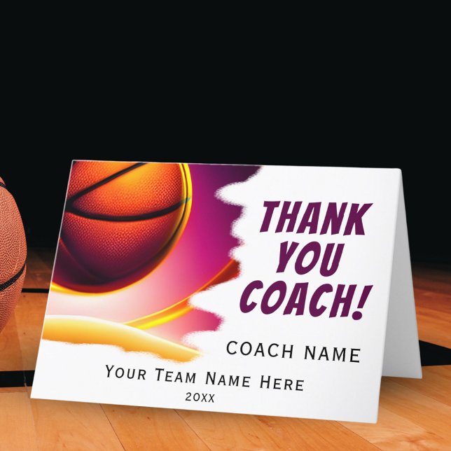 Ballon de Basket-ball Moderne Merci Coach (Créateur téléchargé)