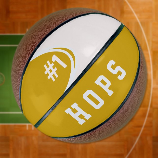 Ballon De Basket Basket-ball blanc Gold personnalisé (Créateur téléchargé)