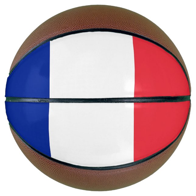 Ballon De Basket Basket-ball complet avec Drapeau de France (Devant)
