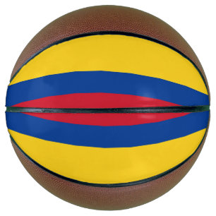 Ballon De Basket Basket-ball complet avec drapeau de la Colombie
