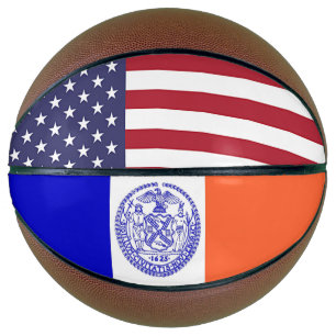 Ballon De Basket Basket-ball complet avec Drapeau de New York City