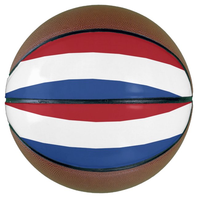 Ballon De Basket Basket-ball complet avec drapeau de Pays-Bas (Devant)