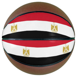 Ballon De Basket Basket-ball complet avec drapeau d'Egypte