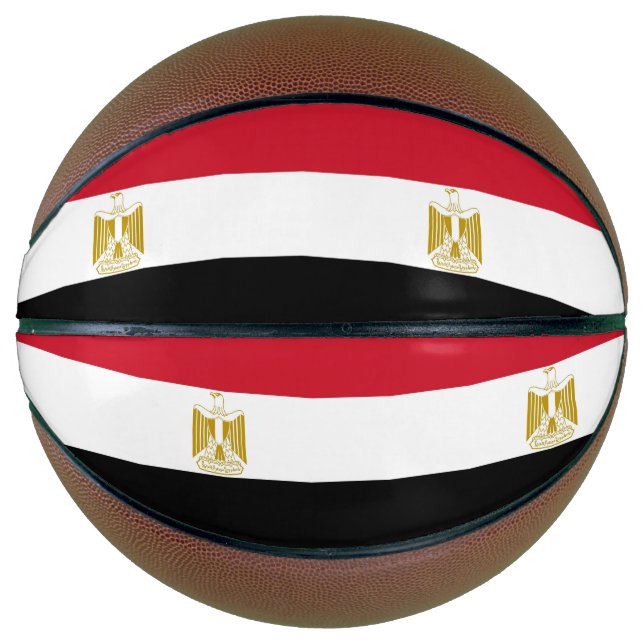 Ballon De Basket Basket-ball complet avec drapeau d'Egypte (Devant)