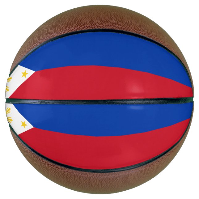 Ballon De Basket Basket-ball complet avec drapeau des Philippines (Devant)