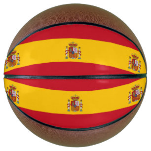 Ballon De Basket Basket-ball complet avec drapeau d'Espagne