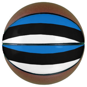 Ballon De Basket Basket-ball complet avec drapeau d'Estonie