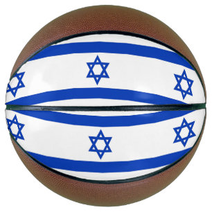 Ballon De Basket Basket-ball complet avec drapeau d'Israël