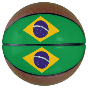 Ballon De Basket Basket-ball complet avec drapeau du Brésil