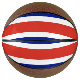Ballon De Basket Basket-ball complet avec drapeau du Costa Rica