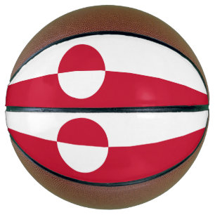 Ballon De Basket Basket-ball complet avec drapeau du Groenland