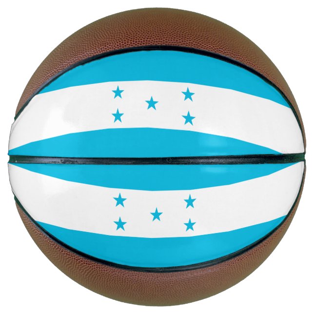 Ballon De Basket Basket-ball complet avec Drapeau du Honduras (Devant)