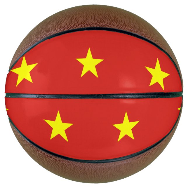 Ballon De Basket Basket-ball complet avec drapeau du Vietnam (Devant)