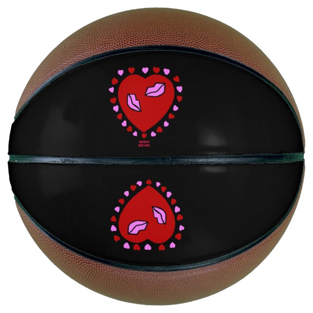 Ballon De Basket Basket-ball des Baisers de coeur (Devant)