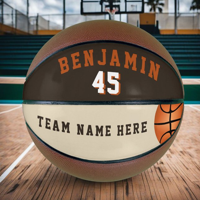 Ballon De Basket Basket-ball personnalisé moderne avec numéro de no (Créateur téléchargé)