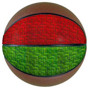Ballon De Basket Basket-ball rouge et bloc vert