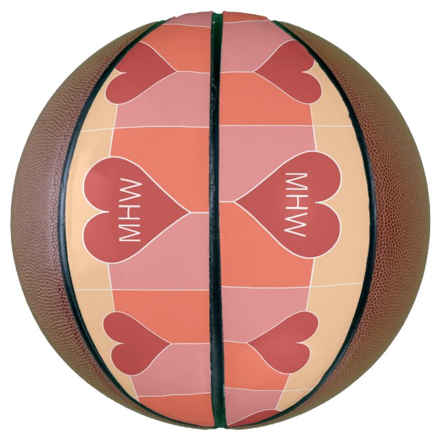 Ballon De Basket Basket-ball sur mesure pour Motif cardiaque (Vertical)