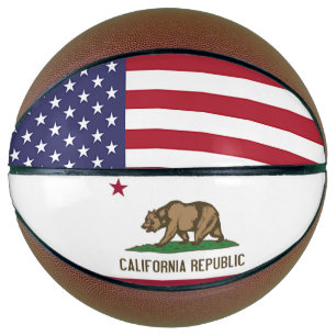 Ballon De Basket Basket complet avec Drapeau de Californie, États-U