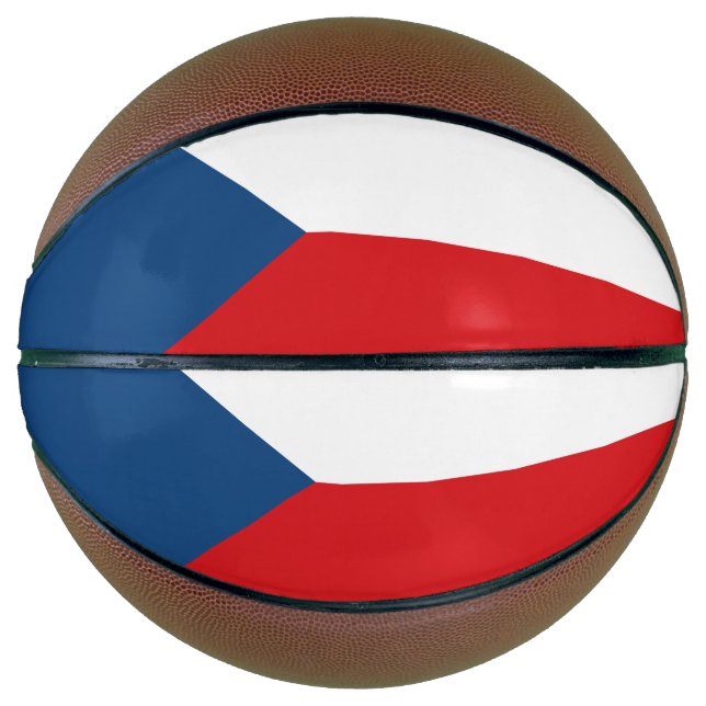 Ballon De Basket Basket complet avec Drapeau de Czechia (Devant)