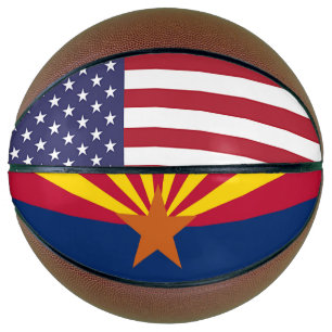Ballon De Basket Basket complet avec Drapeau de l'Arizona, États-Un