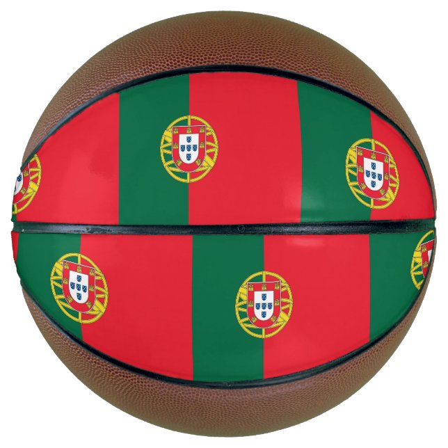 Ballon De Basket Basket complet avec drapeau du Portugal (Devant)