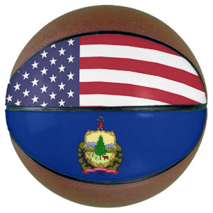 Ballon De Basket Basket complet avec drapeau du Vermont