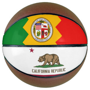 Ballon De Basket Basketball complet avec Drapeau de Los Angeles, Ét