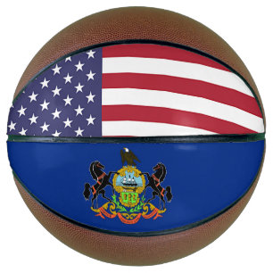 Ballon De Basket Basketball complet avec Drapeau de Pennsylvanie, U