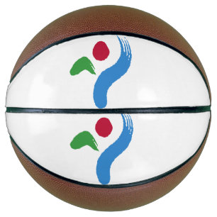 Ballon De Basket Basketball de taille réelle avec le drapeau de Séo