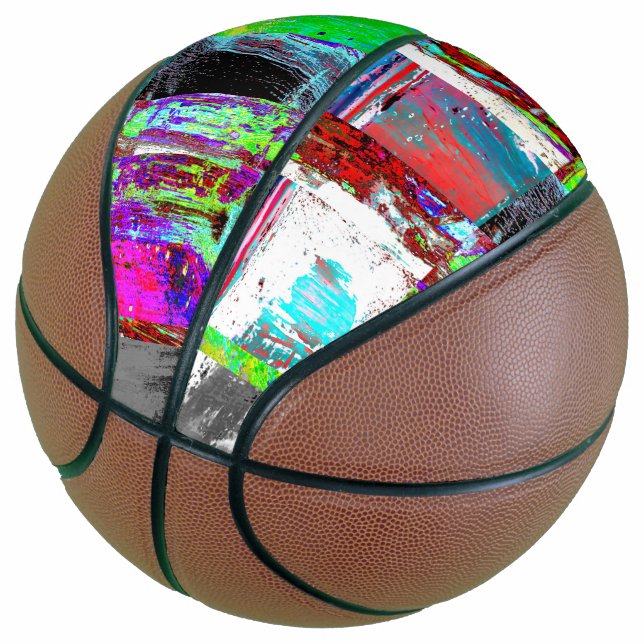 Ballon De Basket Basketball – Grille Abstraite (Incliné)