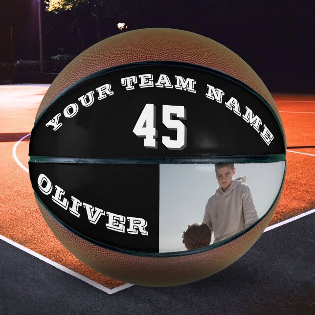 Ballon De Basket Basketball Moderne avec Nom de l'Équipe Numéro Pho (Créateur téléchargé)
