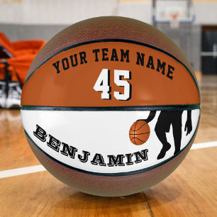 Ballon De Basket Basketball Moderne avec Nom d'Équipe et Numéro