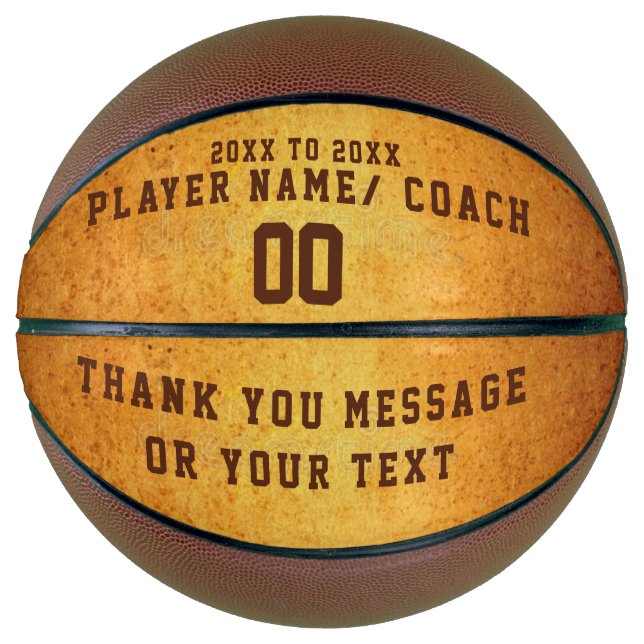 Ballon De Basket BASKETBALL PERSONNALISER d'entrainement Rétro Vint (Devant)