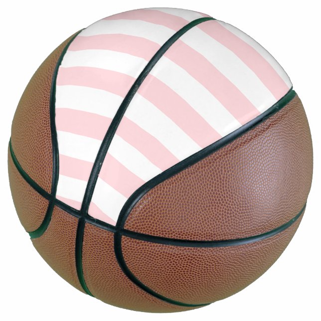 Ballon De Basket Basketball Pink & White Stripe (Incliné)