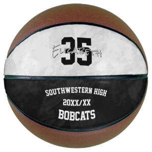 Ballon De Basket Black white équipe couleurs sport saison