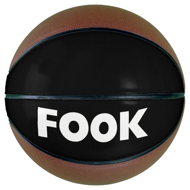 Ballon De Basket Blancs sur basket noir (Devant)