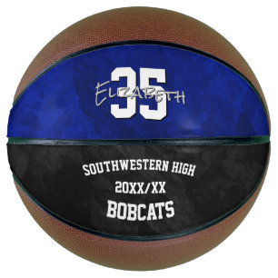 Ballon De Basket bleu noir nom de l'équipe cadeaux de fin de saison