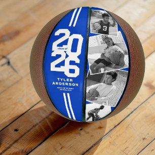 Ballon De Basket Blue 2025 Graduation Senior 4 Photo