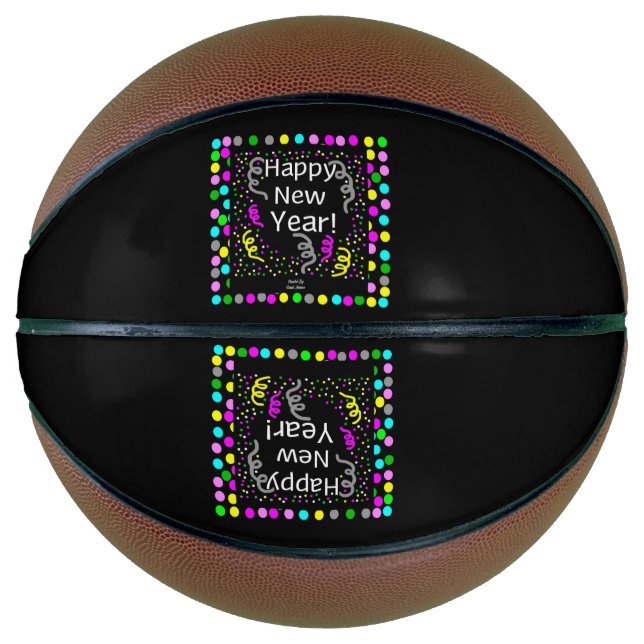 Ballon De Basket Bonne année Salutations Basketball (Devant)