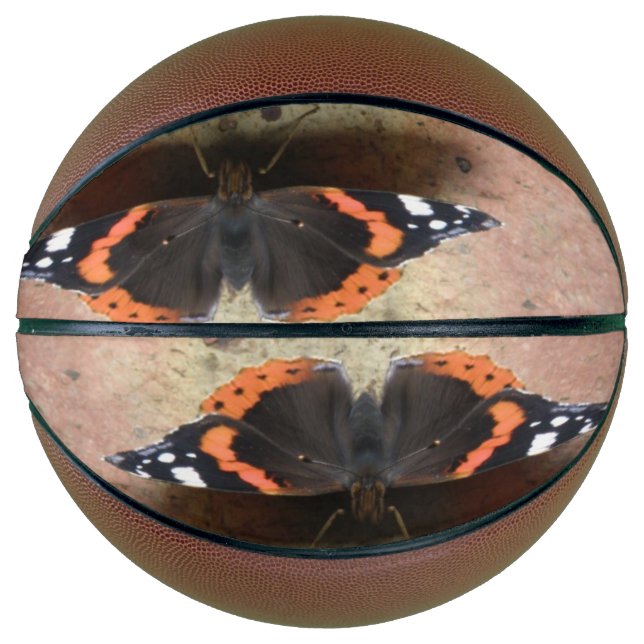 Ballon De Basket Boules de papillon de l'amiral rouge (Devant)