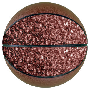 Ballon De Basket Brown rouge faux parties scintillant scintille