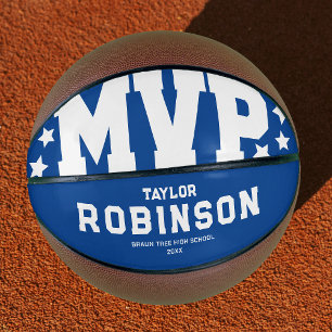 Ballon De Basket Cadeau de basketball MVP Bleu Moderne